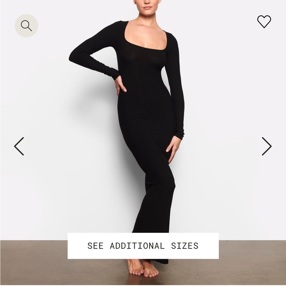 Skims NWT lounge long sleeve dress Sz large